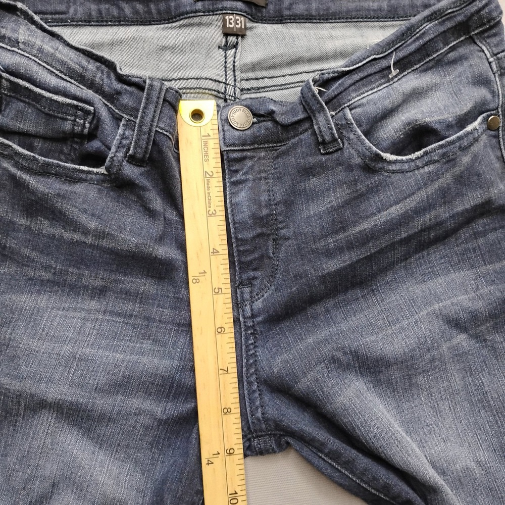 Judy Blue Skinny Fit Dark Wash Distressed Jeans  Size 13/31 Mens 10 - Picture 7 of 9